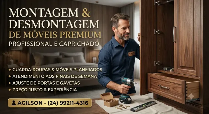 Faço montagem e desmontagem de móveis aos ficais de semana. 