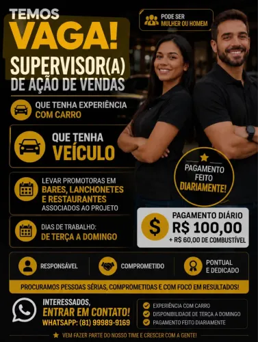 Vaga para supervisor 