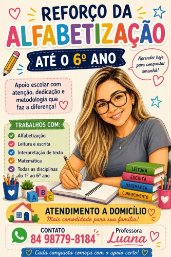 Reforço e acompanhamento escolar