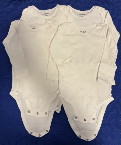 Kit 4 Bodies Manga Longa Carters (TAM 12m)