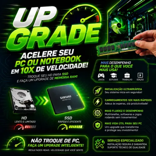 UPGRADE PARA PC E NOTEBOOK! Otimização e desempenho!