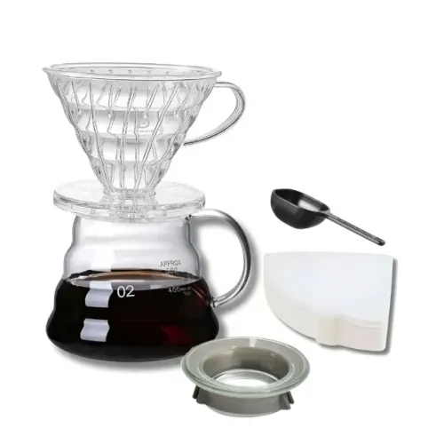 ConjuntoDays Brasil Jarra 500 ml e Porta Filtro V60 02 50 Filtros