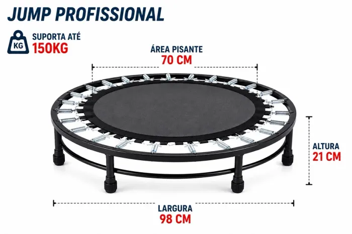 Jump Cama Elastica Academia Profissional Aro Reforço 150kg