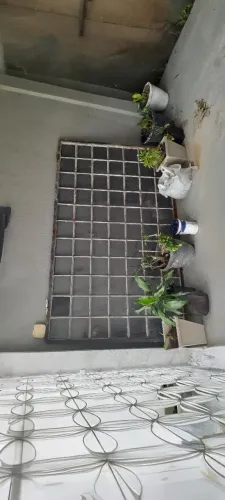 Janela / Painel de Ferro Antigo com Vidro - Estilo Industrial / Colonial