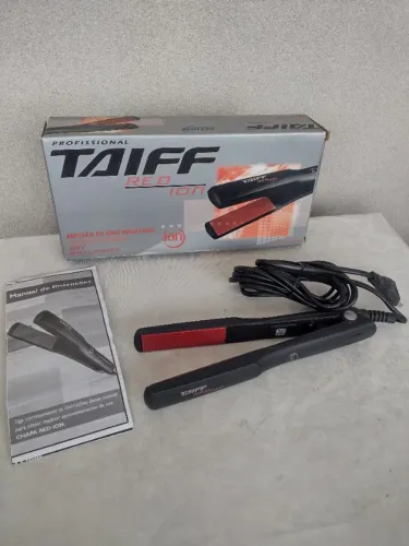 Chapinha - Prancha Taiff Red Ion 200°C Preto/Vermelho - Bivolt