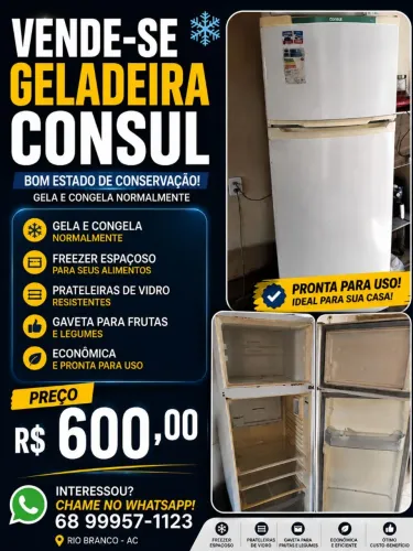 GELADEIRA DUAS PORTAS CONSUL