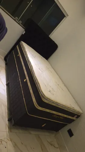 Cama solteirão com colchão slleep max alto e confortável