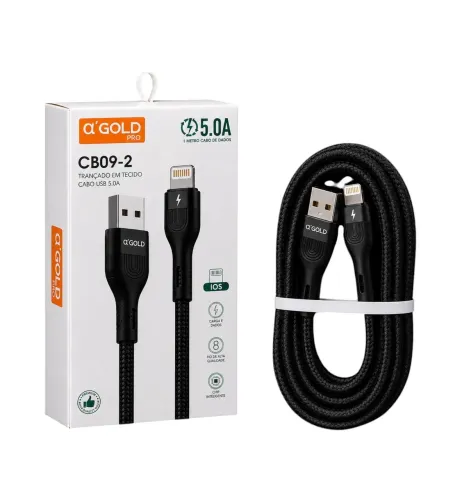 CABO USB PARA LIGHTNING 5.0A - 1 METRO