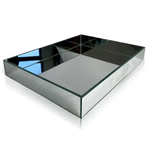 Bandeja Espelhada De Mesa Para Sala Jantar Bebidas Bar 30x25