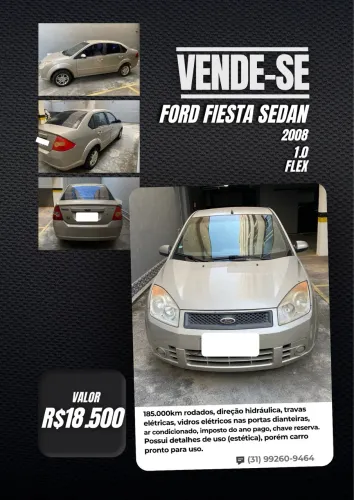 Ford Fiesta Sedan 1.0 8V Flex 4P 2008