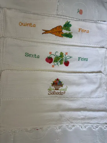 Panos de pratos- Coleção dias da semana 