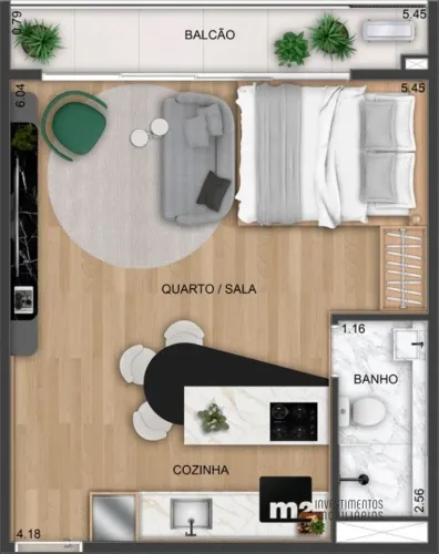 Studio à venda no Smart Areião, em Goiânia