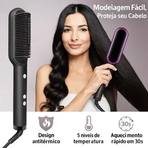 escova alisadora 3em1