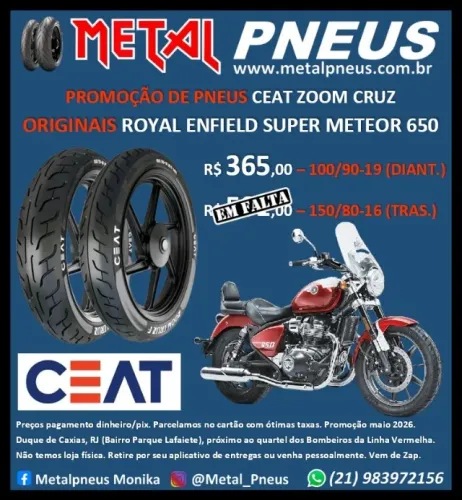 Pneu Moto Ceat Royal Enfield Super Meteor 650 - Novos Com garantia