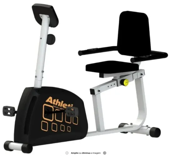 Bicicleta Horizontal Athletic CLBH 10 8 Níveis de Esforço Suporta 150kg