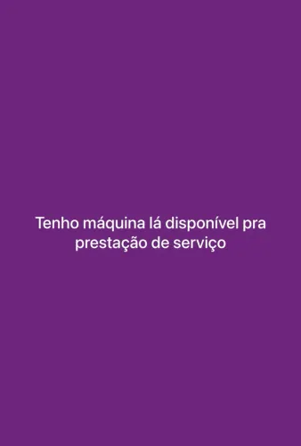Prestação de serviços com máquinas