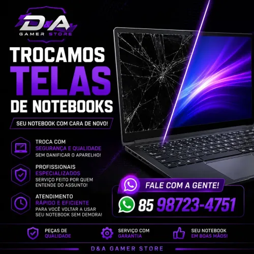 Troca de tela | Serviço Especializado Notebook| Fortaleza
