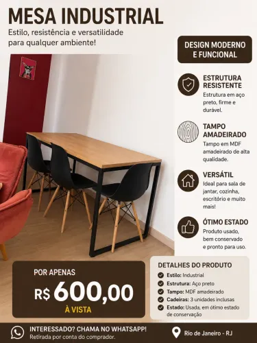 Mesa industrial - Estrutura resistente e versátil