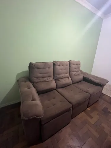 Doação Sofá Retratil 3 Lugares Cinza