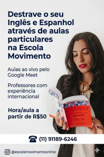 Aulas de conversação em inglês e espanhol