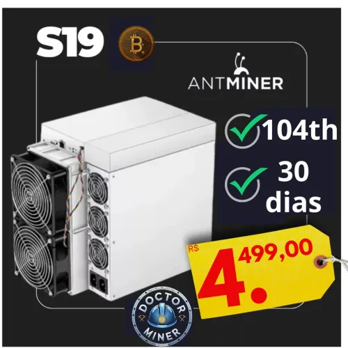 Mineradora de bitcoin S19jpro 104th