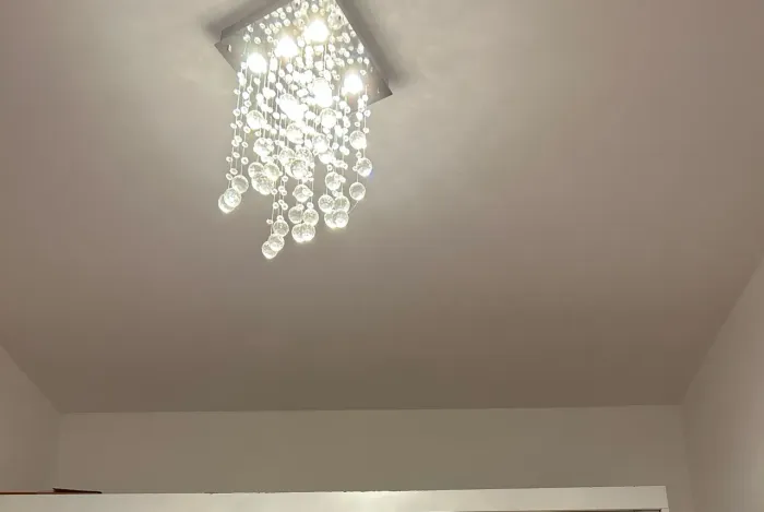 Lustre Plafon de Cristal Quadrado 6 Lâmpadas Cromado