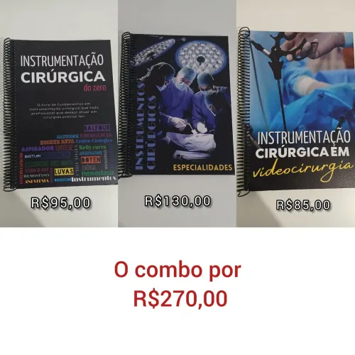 Combo apostilas Instrumentação cirúrgica por 270 reais