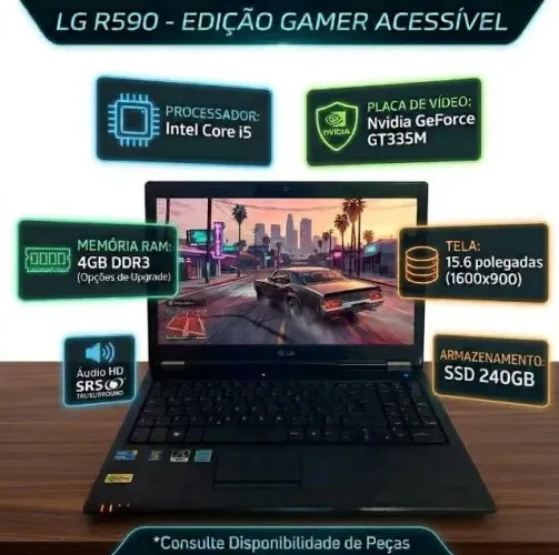 Notebook LG - Intel Core i5 | SSD 240GB | Placa de Vídeo Nvidia