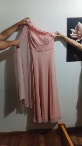 Vestido de madrinha tamanho M, na cor Rosê