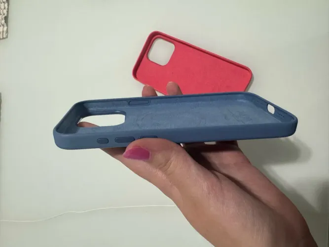 DUAS Capas Originais Apple Com Magsafe para Iphone 15 Pro Max (Cores Azul e Coral)