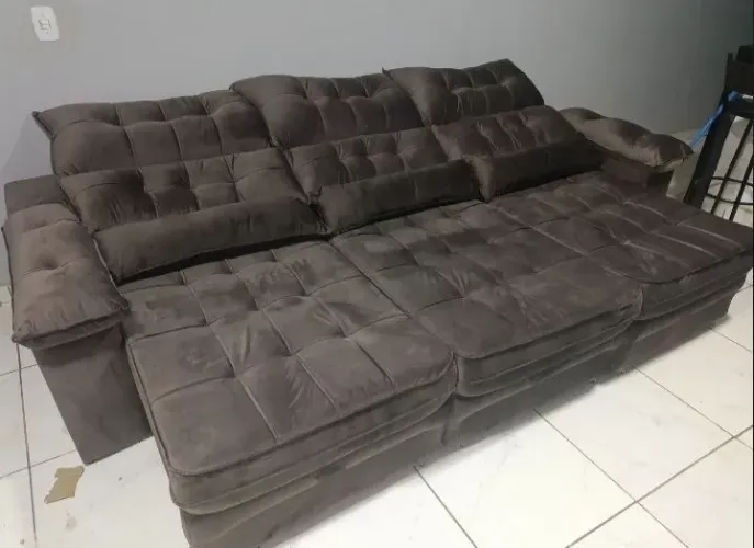 PROMOÇÃO Sofá Retrátil E Reclinável 2.90 Largura GIGANTE e CONFORTÁVEL