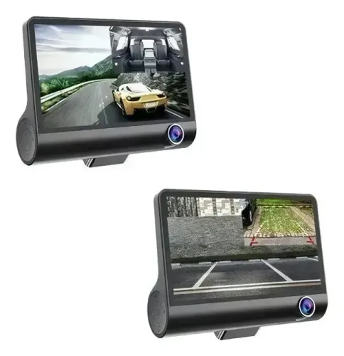 Camera Veicular Dvr Carro Gravação Full Hd Frontal Ré Lcd 4 Knup S132 Loja Coimbra Entrega