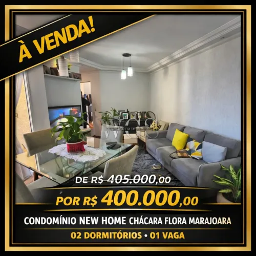 Apartamento à Venda no Condomínio New Home Chácara Flora Marajoara 50m²