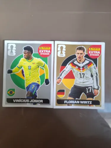 Figurinhas Extra Legend Ouro e Prata.