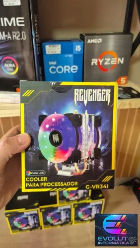 Cooler Intel e AMD 120w LED novo, lacrado, com garantia!