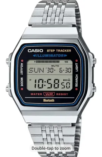 Casio Vintage Stainless Steel Connected Digital Watch 41.6x37.9mm- ABL100WE-1AVT