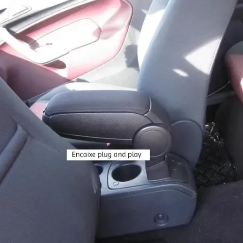 Apoio de braço acolchoado com porta objetos para Ford New Fiesta