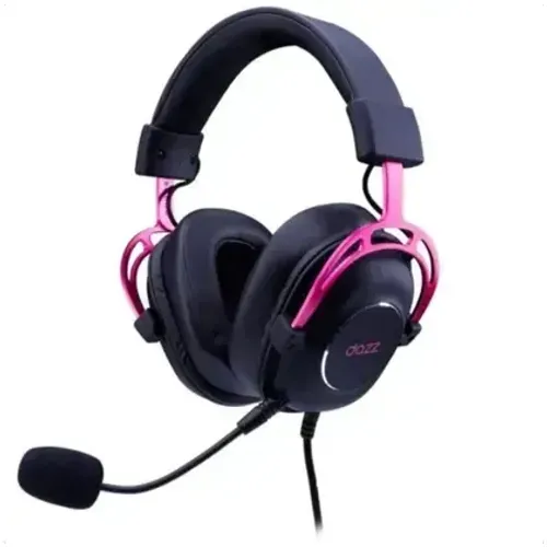 FONE HEADSET GAMER FT3 ULTRALIGHT DAZZ 7.1 P3 / USB 2.0 PRETO/ROSA - LOJA DADO DIGITAL