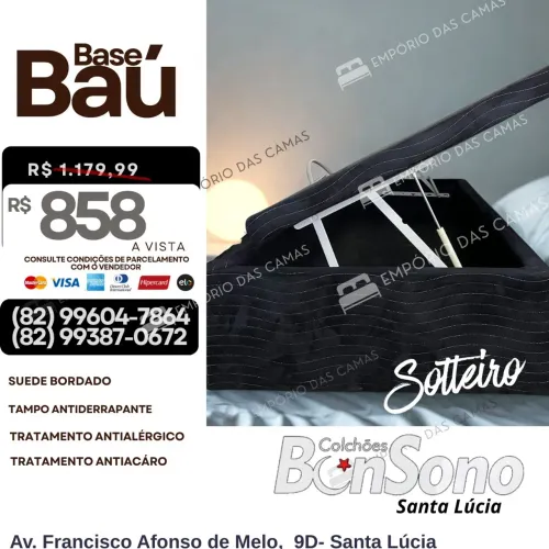 Base Baú solteiro calsa queen size king size Marca Bonsono colchões consulte 