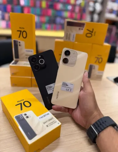 Realme Note 70 (4G) 256/8 Preto Dourado R$1.049,00 1 ano de garantia