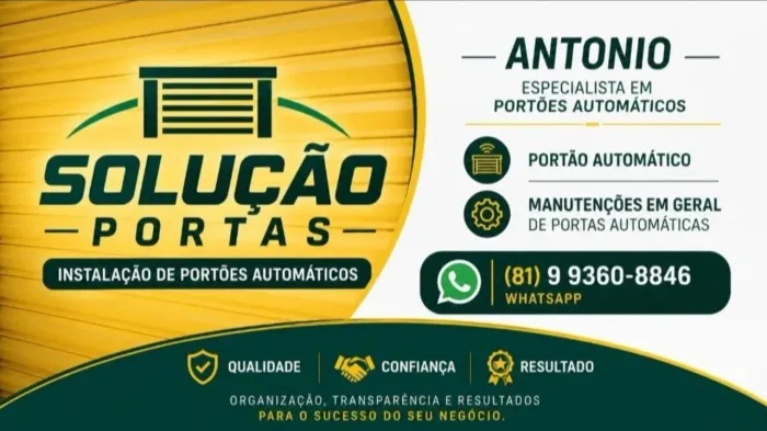 Trabalhamos com instalação e manutenção de portas automáticas