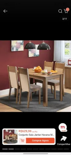 Mesa com 4 cadeiras