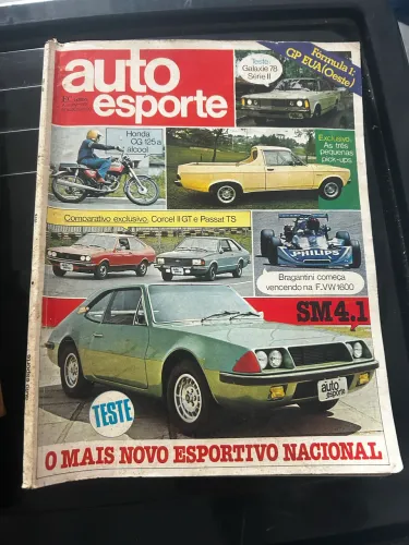 Revista  antiga anos 70 carros auto esporte 
