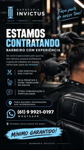 Estamos contratando barbeiro!