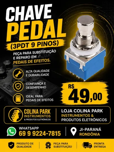 Chave Pedal (3pdt 9 pinos)
