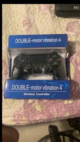 Controles Doubleshock Para Ps4, Ps3, TV, notebook etc. EM Fio Wired Top Joystick Cor Preto