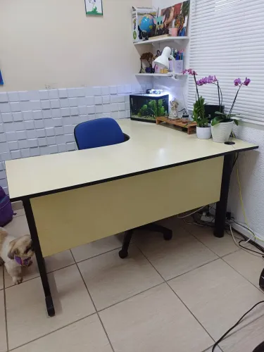  BAIXOU! Mesa em L e balcão de escritório 