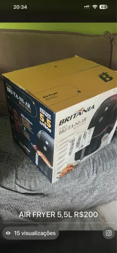 AIR FRYER 5,5 LITROS LACRADO E COM NOTA FISCAL