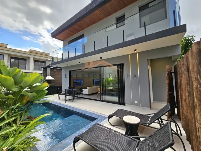Casa nova à venda em Juquehy - condomínio fechado com 3 suítes e piscina