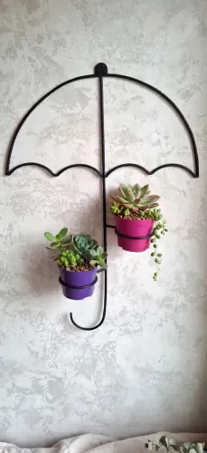 Suporte para suculentas em forma de guarda-chuva